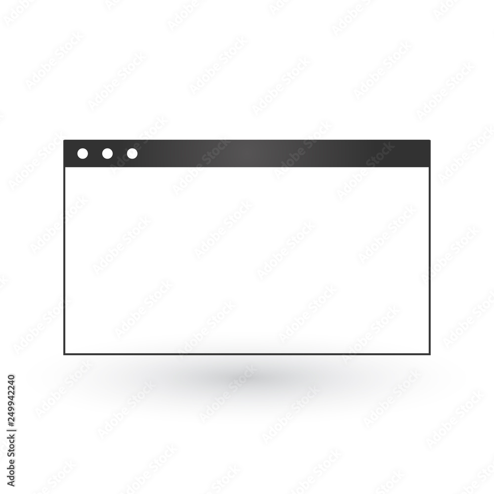 System dialog window. Sign of Dialog Window. Vector illustration isolated on white background. System dialog window. Sign of Dialog Window. Vector illustration isolated on white background.
