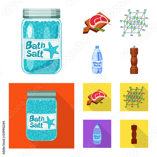 Vector design of cooking and sea sign. Collection of cooking and baking   vector icon for stock.