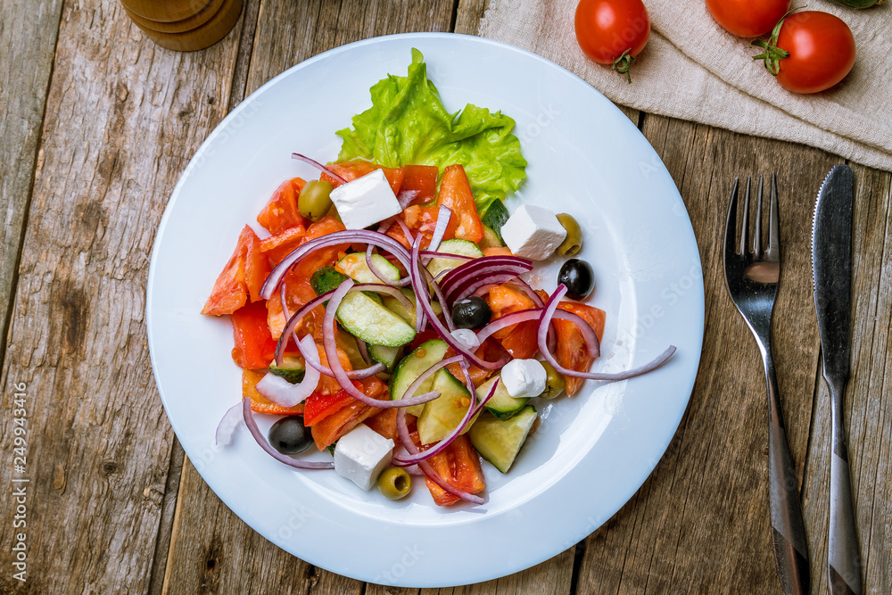 Greek salad with feta Greek salad with feta
