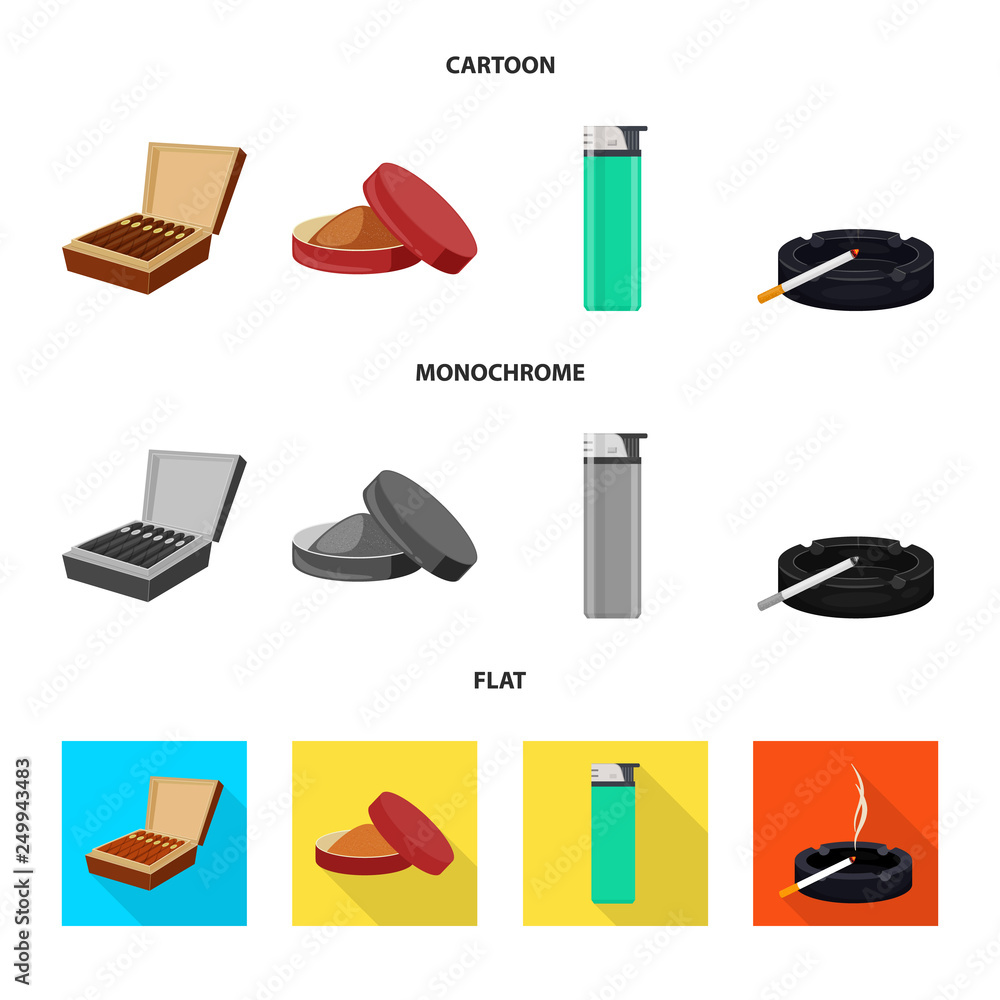 Vector illustration of refuse and stop sign. Set of refuse and habit stock symbol for web. Vector illustration of refuse and stop sign. Set of refuse and habit stock symbol for web.