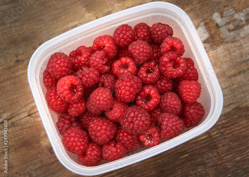 Sweet and delicious raspberries.