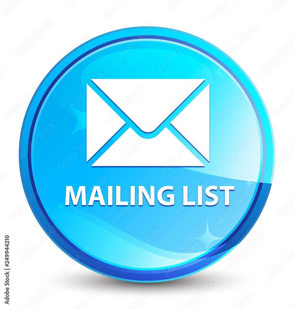 Mailing list splash natural blue round button Mailing list splash natural blue round button