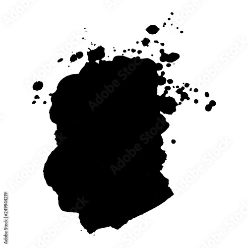 Abstract black ink blot background. Vector illustration. Grunge texture for cards and flyers design.