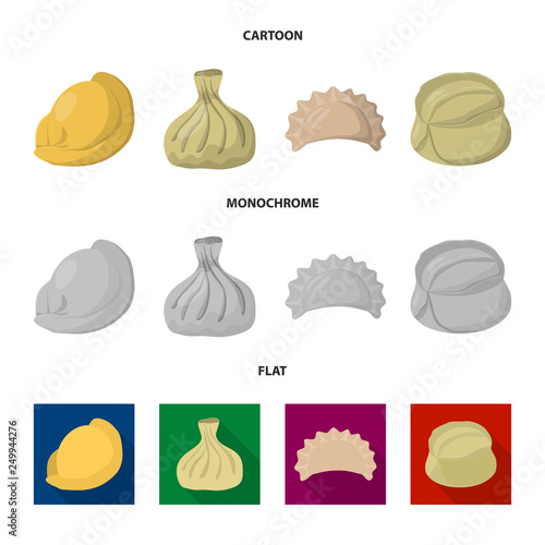 Vector illustration of products  and cooking symbol. Collection of products  and appetizer stock vector illustration.