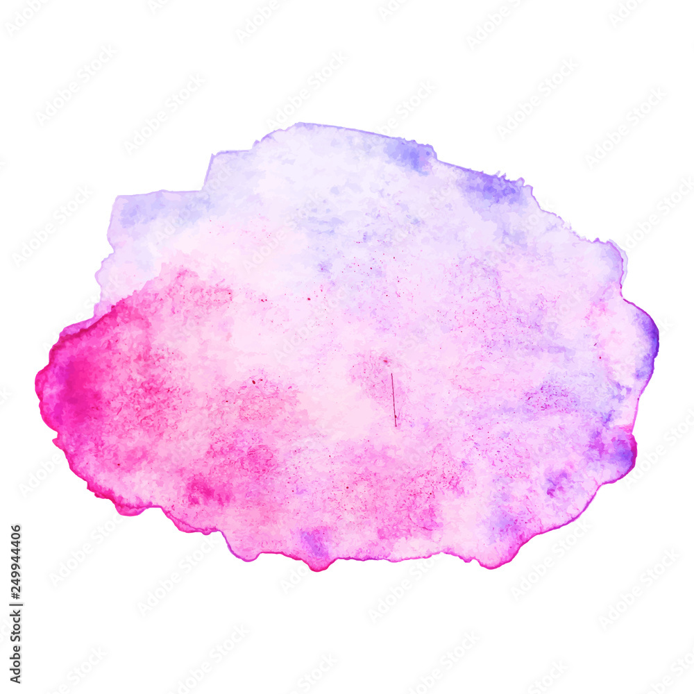 Abstract isolated pink vector watercolor banner.