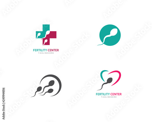 Fertility Sperm logo vector