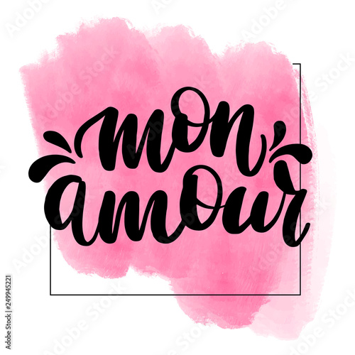 Inspirational handwritten brush lettering inscription