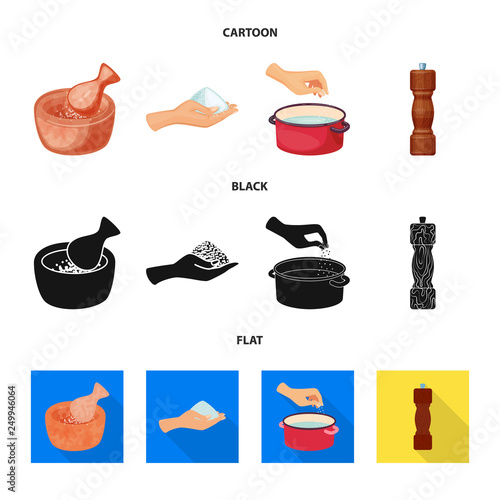 Isolated object of cooking and sea logo. Set of cooking and baking   stock vector illustration.