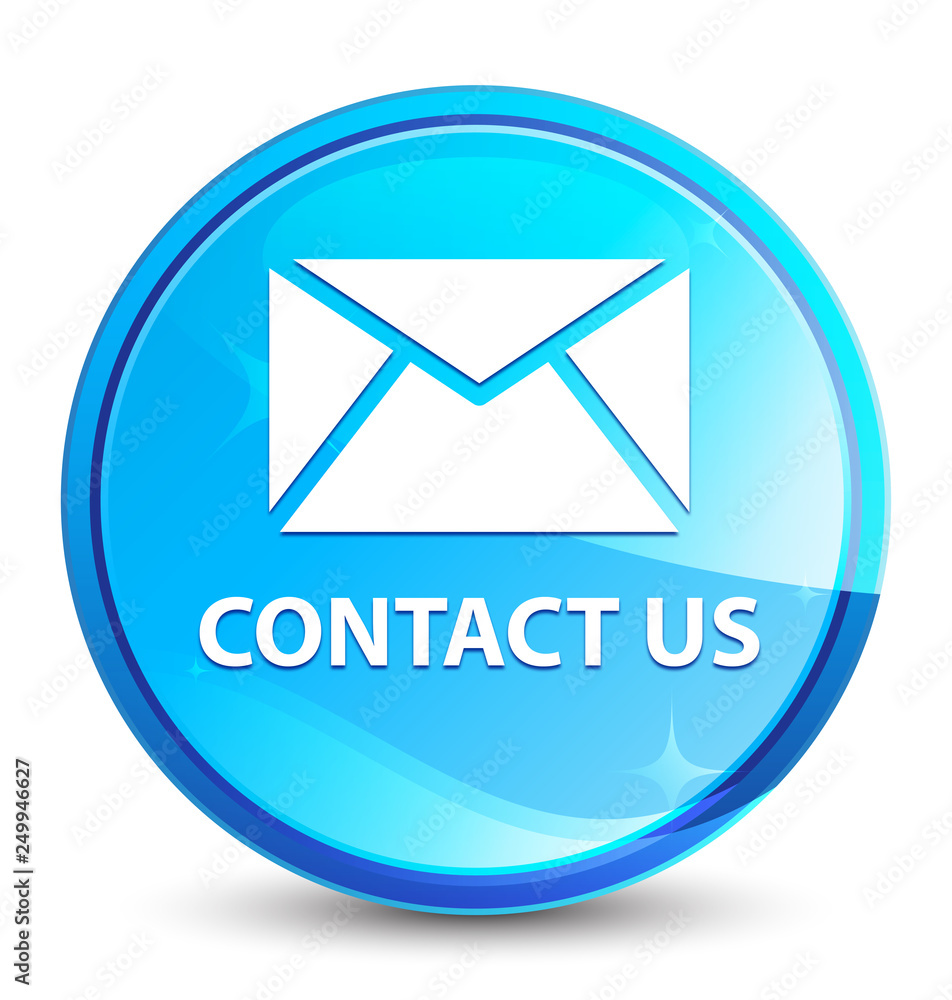 Contact us (email icon) splash natural blue round button Contact us (email icon) splash natural blue round button