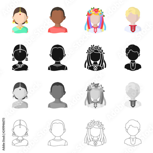 Vector design of imitator and resident icon. Collection of imitator and culture vector icon for stock.