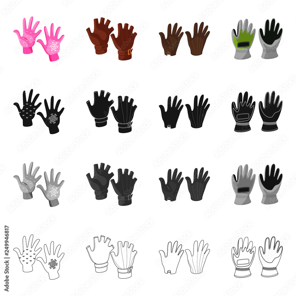 Fototapeta premium Isolated object of silhouette and safety icon. Set of silhouette and comfort vector icon for stock.
