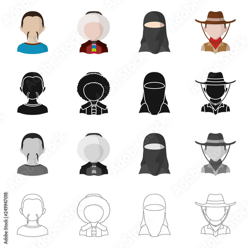 Isolated object of imitator and resident symbol. Set of imitator and culture vector icon for stock.