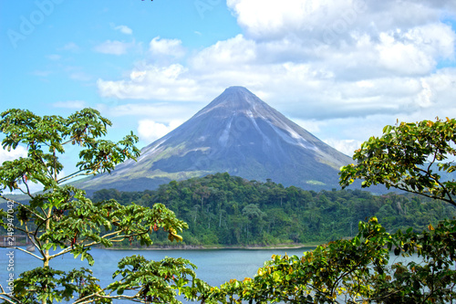 Arenal Volcano near the Lake Arenal in Costa Rica photo