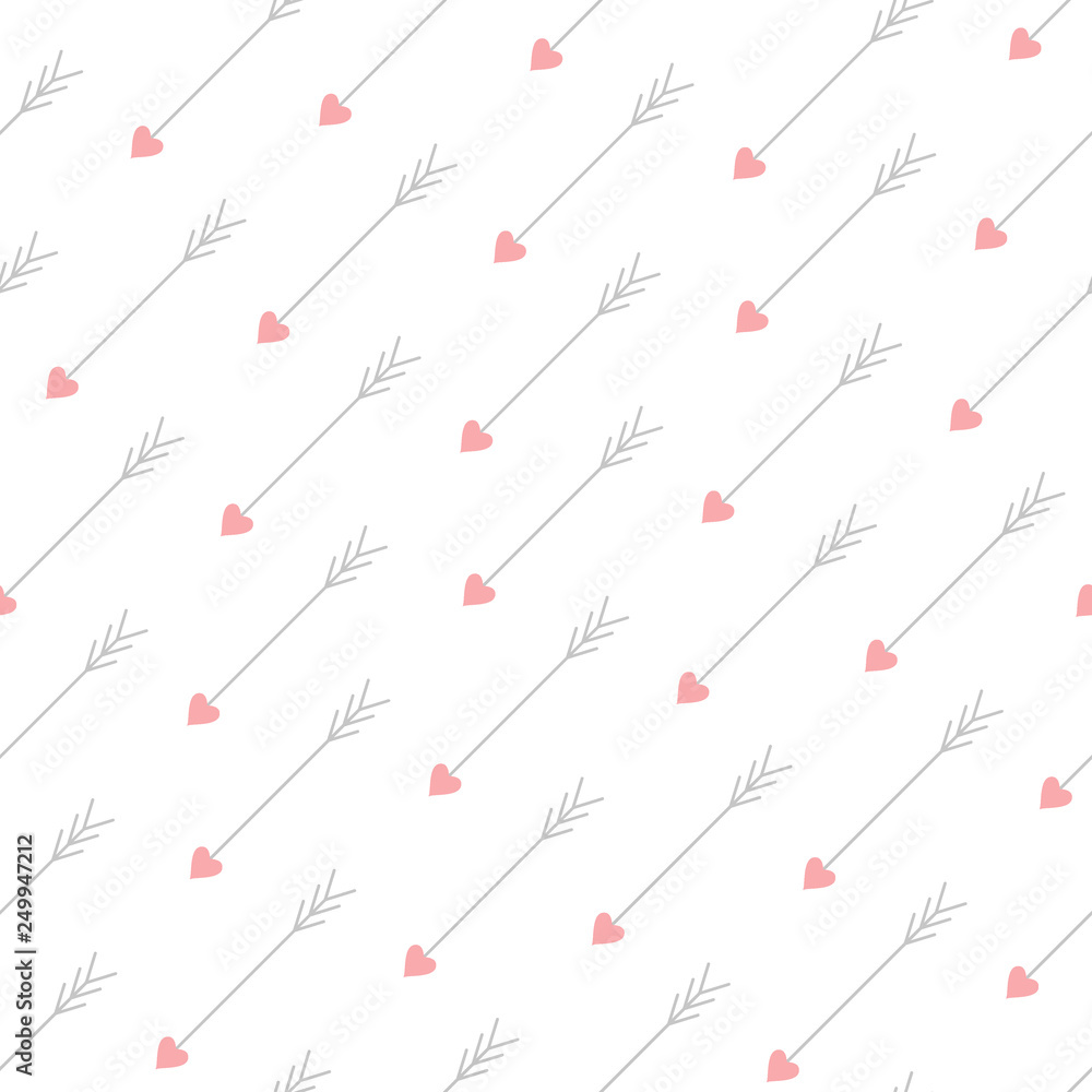 Love arrows seamless pattern Love arrows seamless pattern