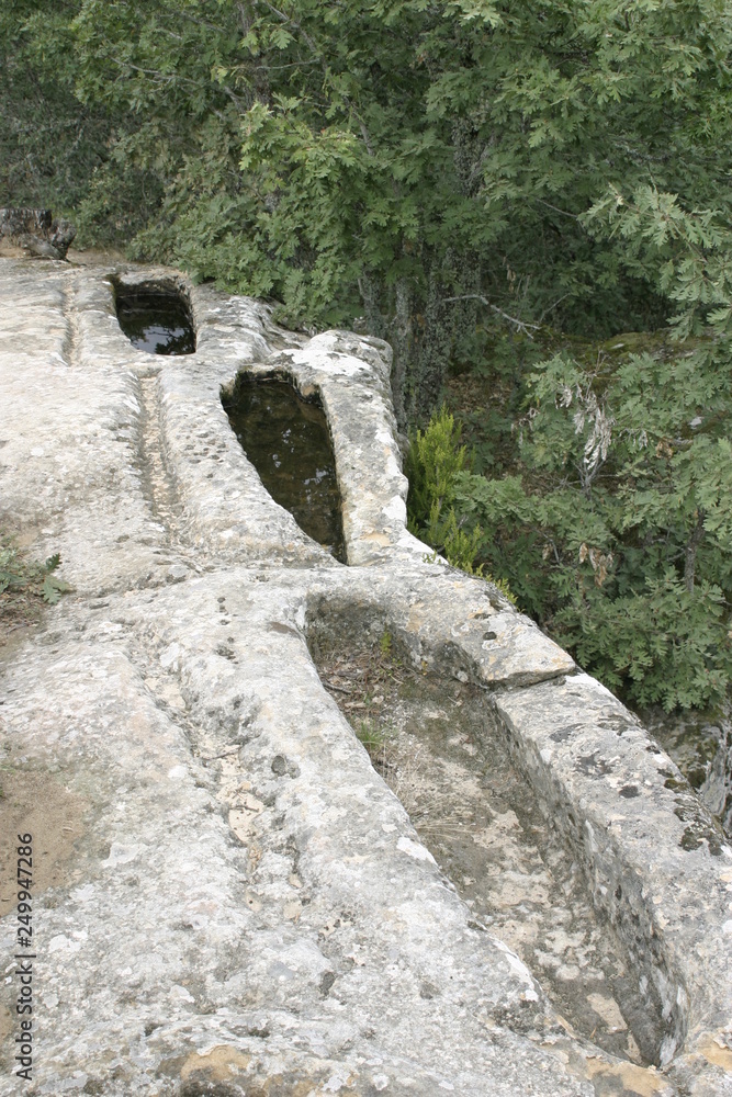 Necropolis in Quintanar. Village of Burgos.  Castilla y Leon. Spain