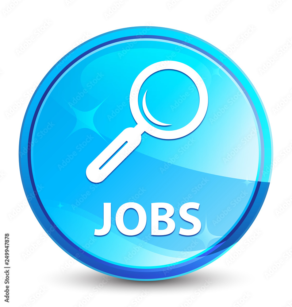 Jobs splash natural blue round button