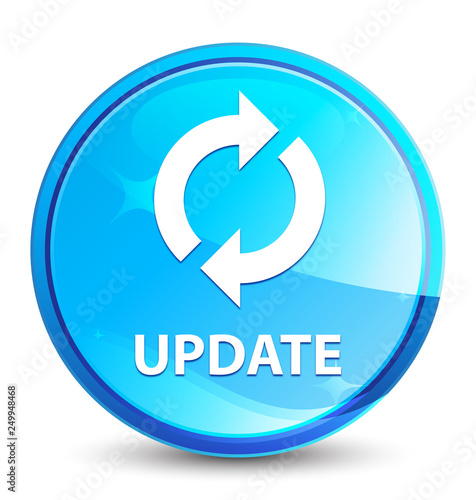 Update splash natural blue round button