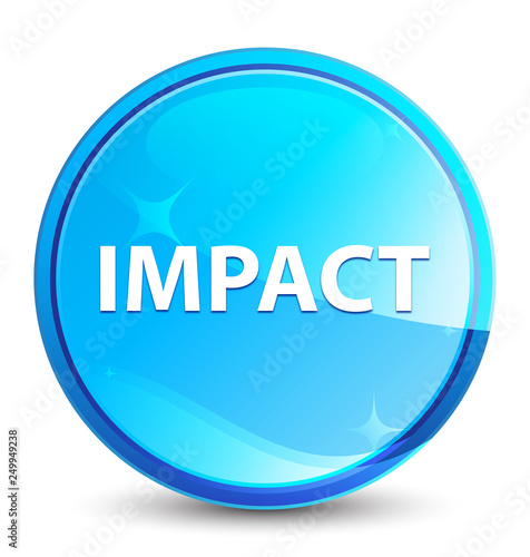 Impact splash natural blue round button