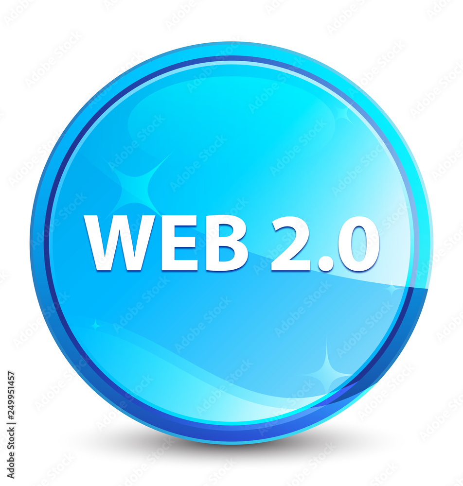 Web 2.0 splash natural blue round button Web 2.0 splash natural blue round button