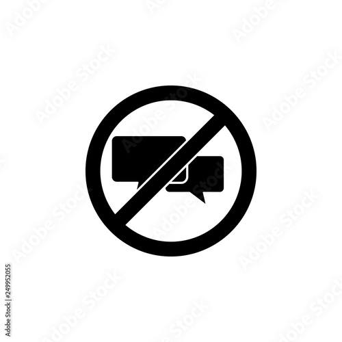 don't talk sign icon. Simple glyph, flat vector element of ban, prohibition, forbid icons set for UI and UX, website or mobile application