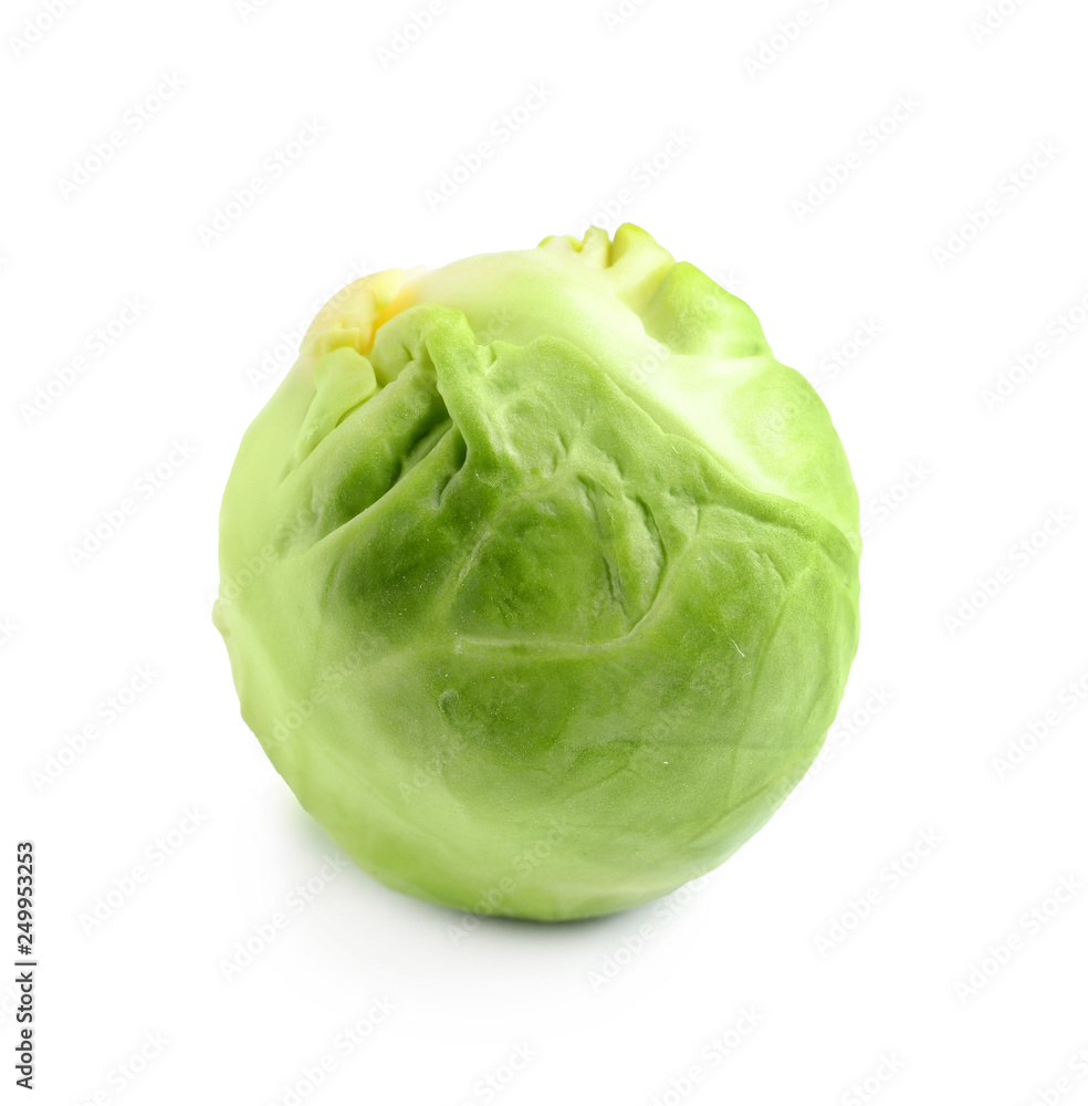 Fresh tasty Brussels sprout on white background Fresh tasty Brussels sprout on white background