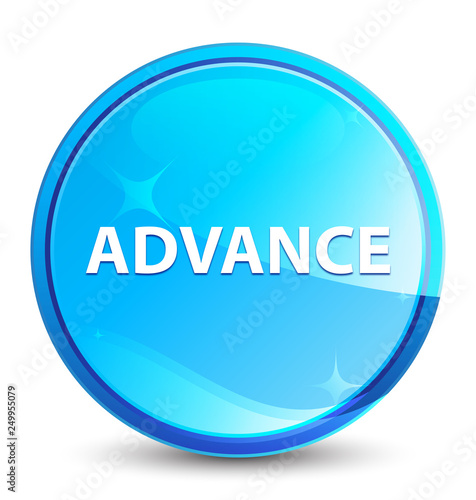 Advance splash natural blue round button