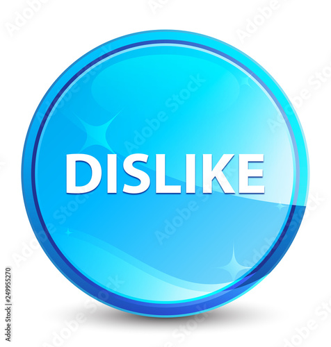 Dislike splash natural blue round button