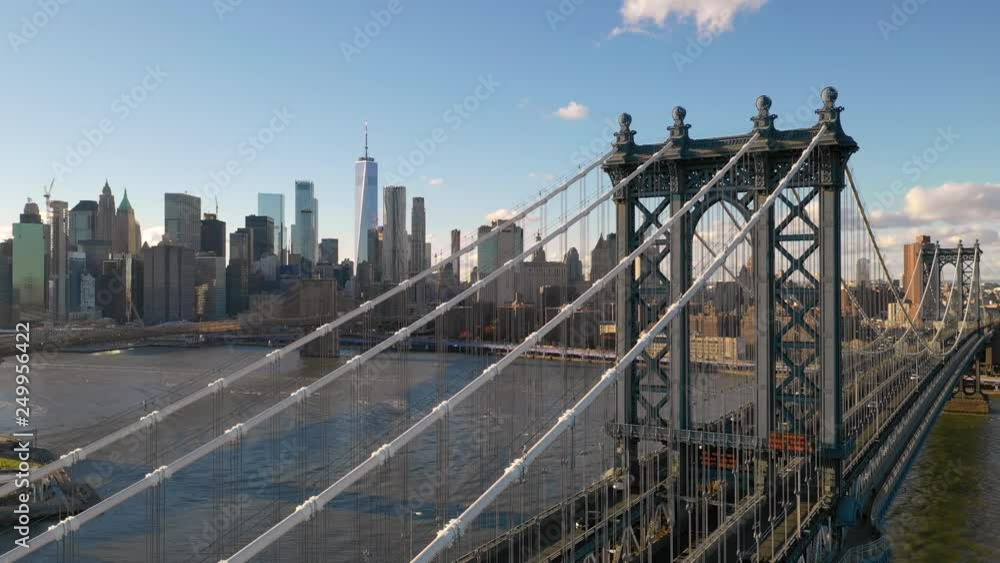 Manhatten Bridge Carrying Traffic from Brooklyn to New York