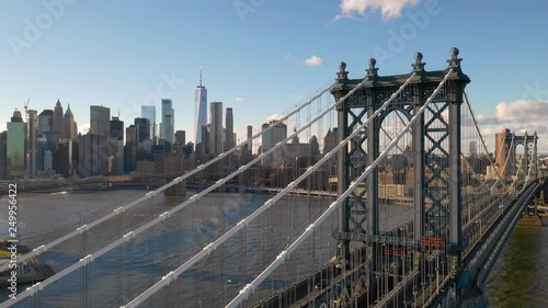 Manhatten Bridge Carrying Traffic from Brooklyn to New York
