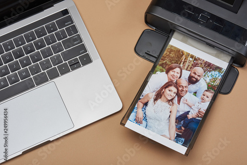 Compact printer with family image