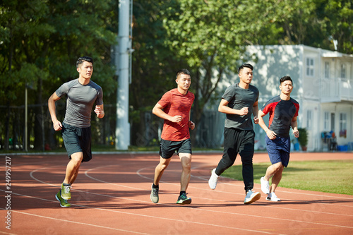 asian track and field athletes training