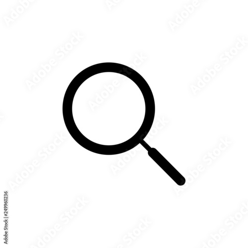 Search icon, magnifying glass vector.