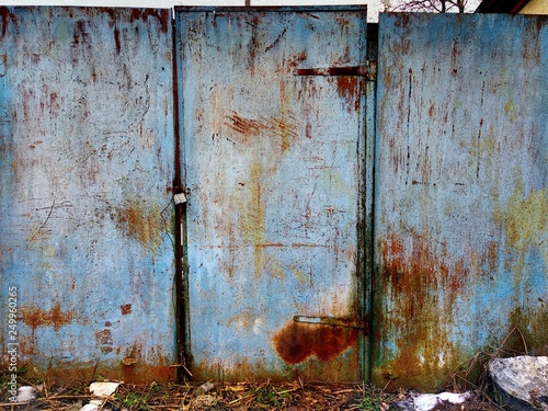 old rusty door with lock