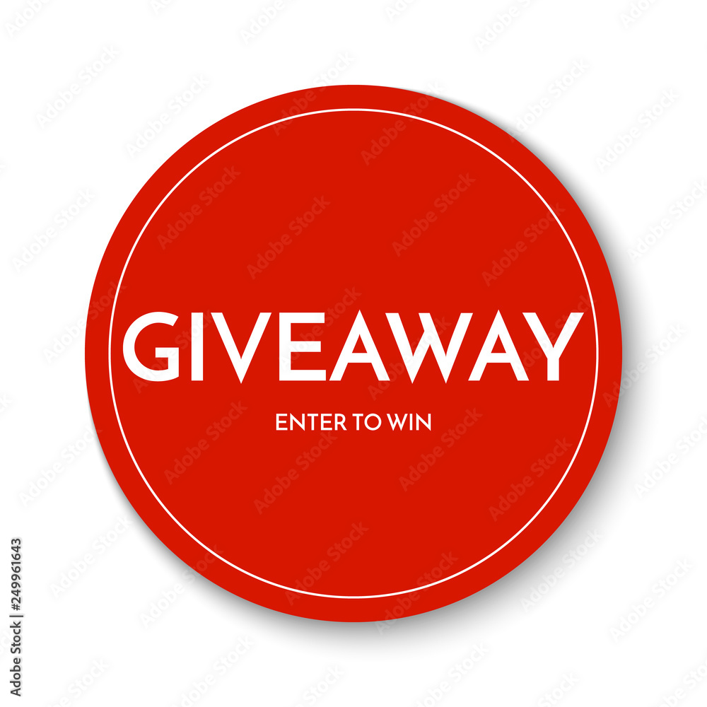 Giveaway banner template. Time for Giveaway sign isolated on white background. Giveaway banner template. Time for Giveaway sign isolated on white background.