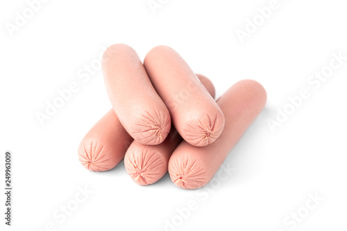 Sausage isolated on white background. photo