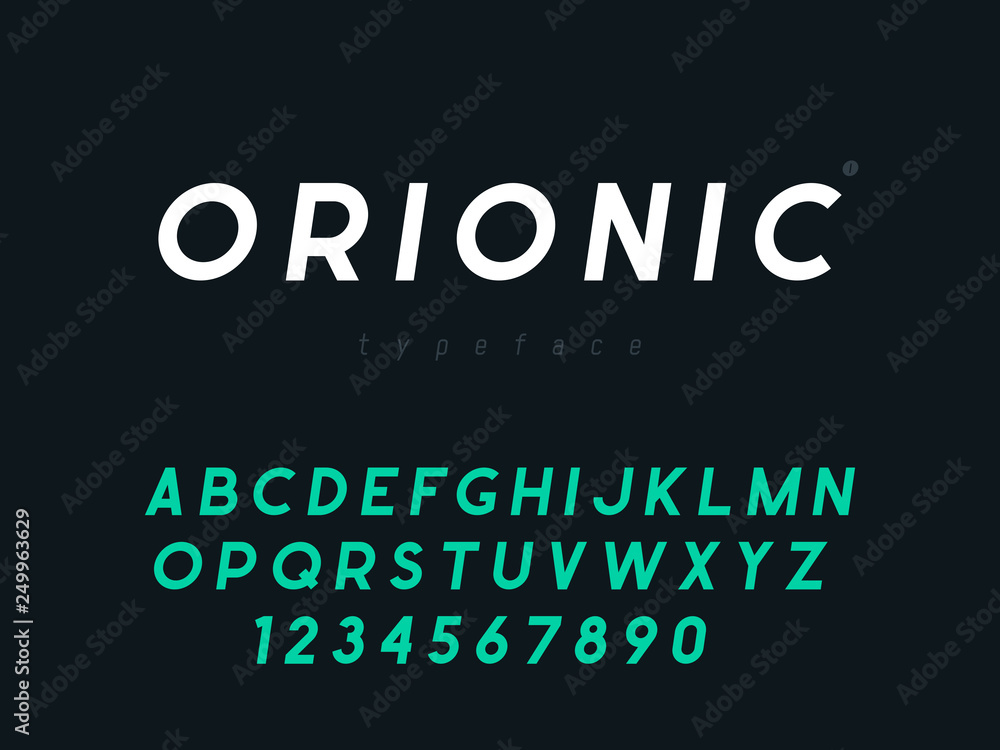 Latin uppercase alphabet letters and numbers. Vector illustration Latin uppercase alphabet letters and numbers. Vector illustration