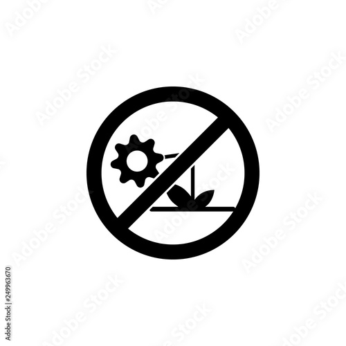 Do not break flowers sign icon. Simple glyph, flat vector element of ban, prohibition, forbid icons set for UI and UX, website or mobile application