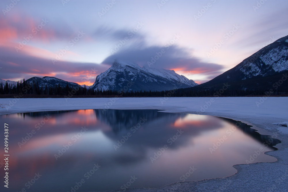 Sunrise over Vermillion Lakes, Banff