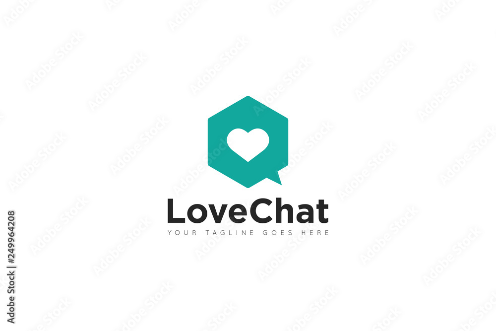 love logo, love vector. chat Logo Vector design Template. Vector Illustrator Eps.10