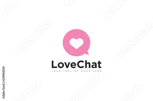 love logo, love vector. chat Logo Vector design Template. Vector Illustrator Eps.10 photo