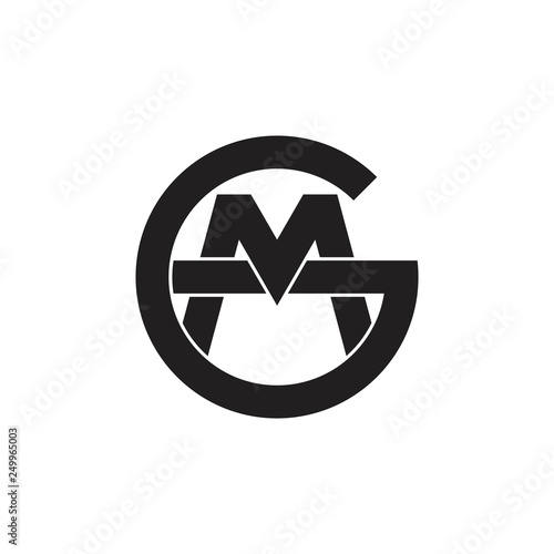 letters gm linked monogram logo vector