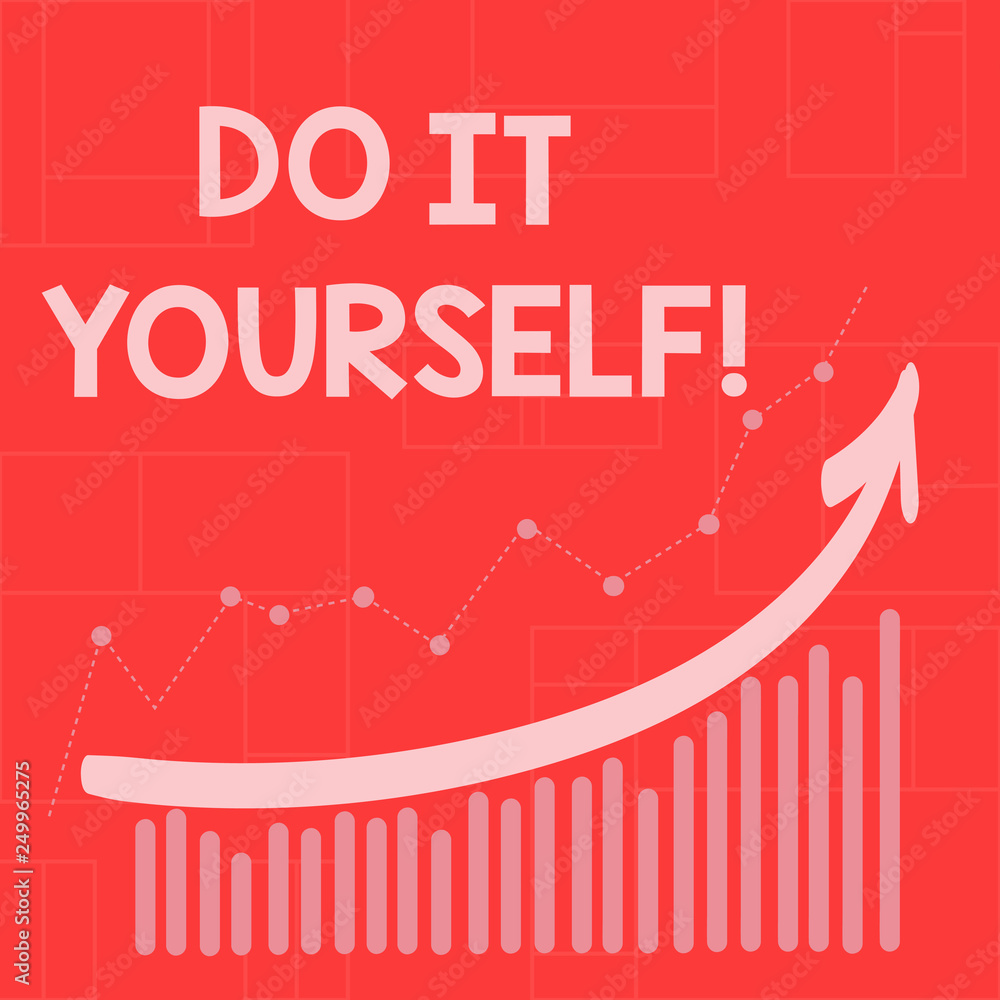 Fototapeta premium Conceptual hand writing showing Do It Yourself. Business photo showcasing Make something by your own ways home improvements renovations