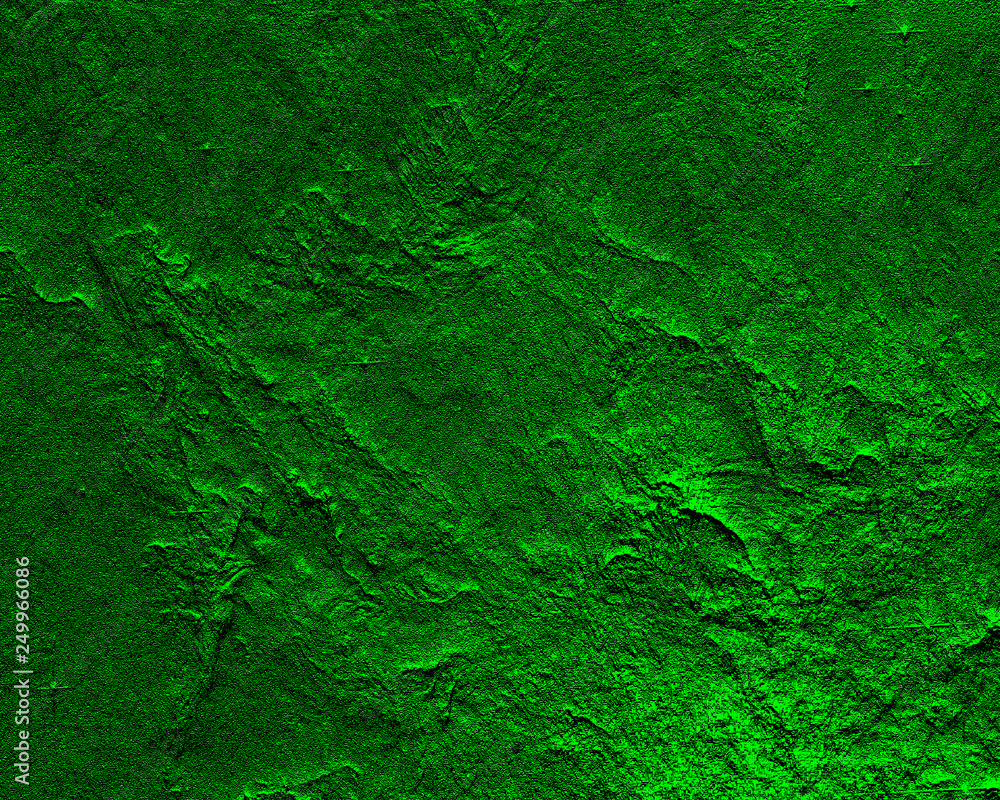 Fototapeta premium St. Patricks Day greeting card template. Concrete textured green background. 3D rendering