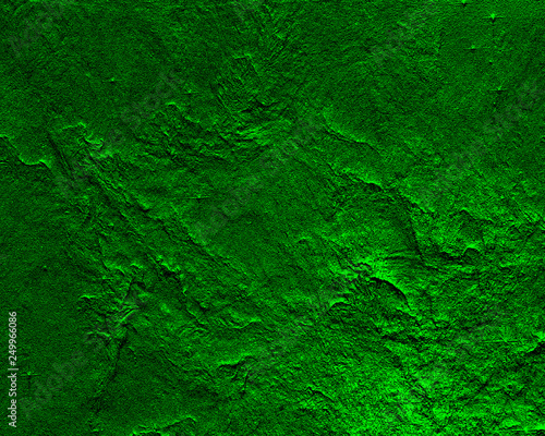 St. Patricks Day greeting card template. Concrete textured green background. 3D rendering