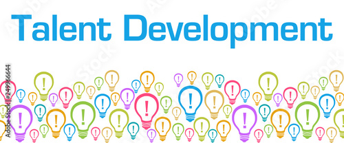 Talent Development Colorful Bulbs With Text 