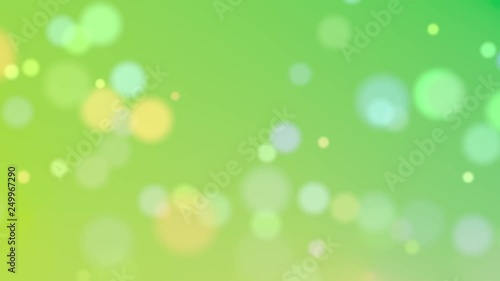 Floating Fuzzy Colorful Bubbles Green Motion Background Loop 2