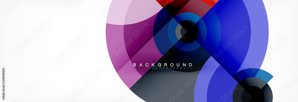 Minimal geometric circles and triangles abstract background, techno modern design, poster template Minimal geometric circles and triangles abstract background, techno modern design, poster template