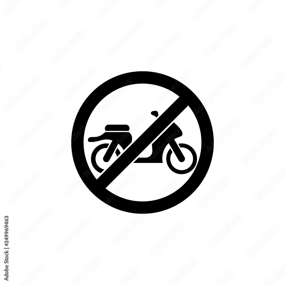 No moped sign icon. Simple glyph, flat vector element of ban, prohibition, forbid icons set for UI and UX, website or mobile application No moped sign icon. Simple glyph, flat vector element of ban, prohibition, forbid icons set for UI and UX, website or mobile application