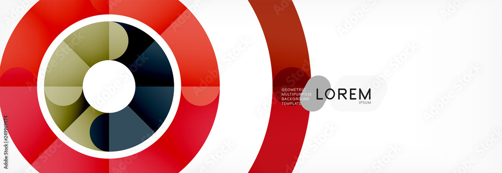 Vector outlined stroke circles composition Vector outlined stroke circles composition