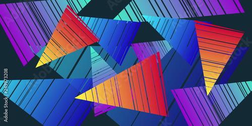colorful triangles eighties background
